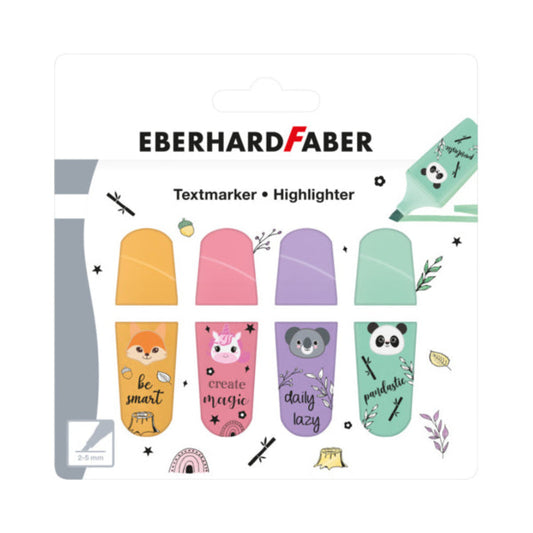 EBERHARD FABER Textmarker Mini Animal 4er Set