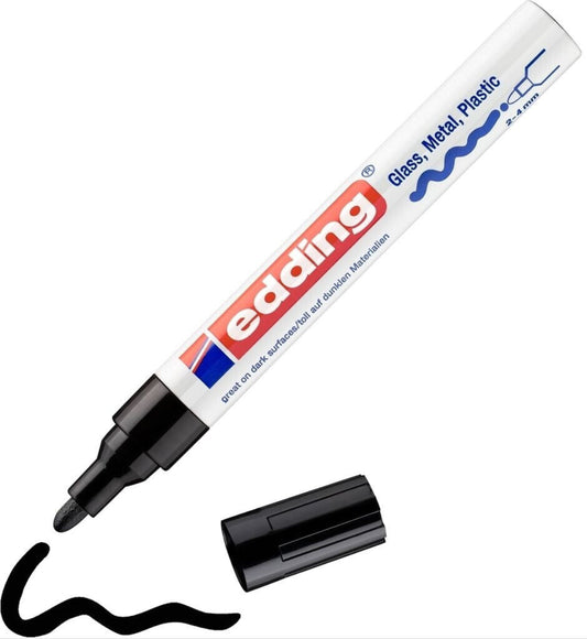 edding 750 Lackmarker schwarz – Glanz, 2-4 mm, Ventilsystem
