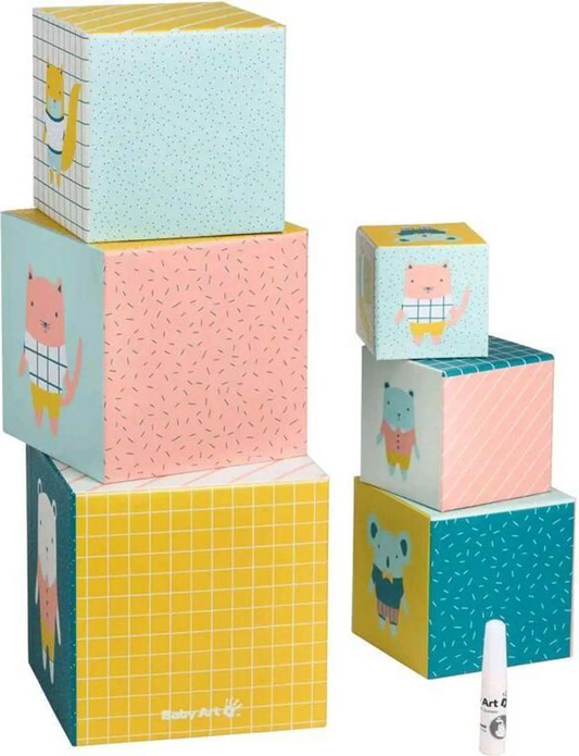 Baby Art Activity Würfel - Stapelbare Lernwürfel für Babys & Kleinkinder