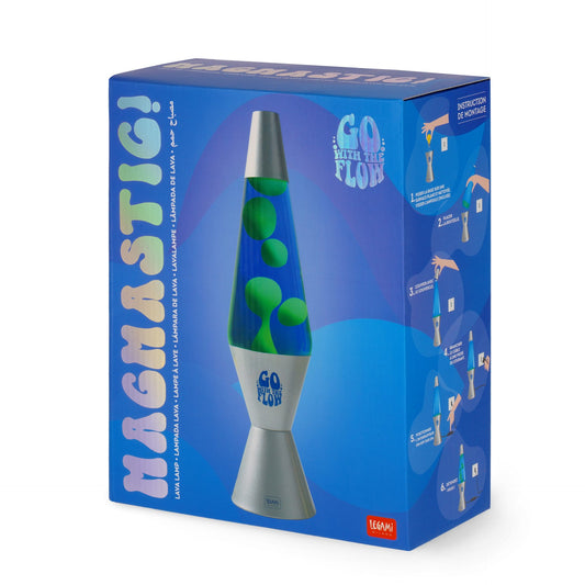 LEGAMI Magmastic! Lavalampe Silver mit Lava-Effekt