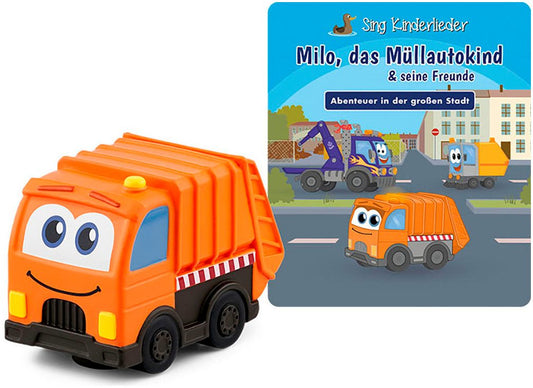 tonies® Hörfigur - Sing Kinderlieder: Milo, das Müllauto-Kind & seine Freunde - Abenteuer in der großen Stadt