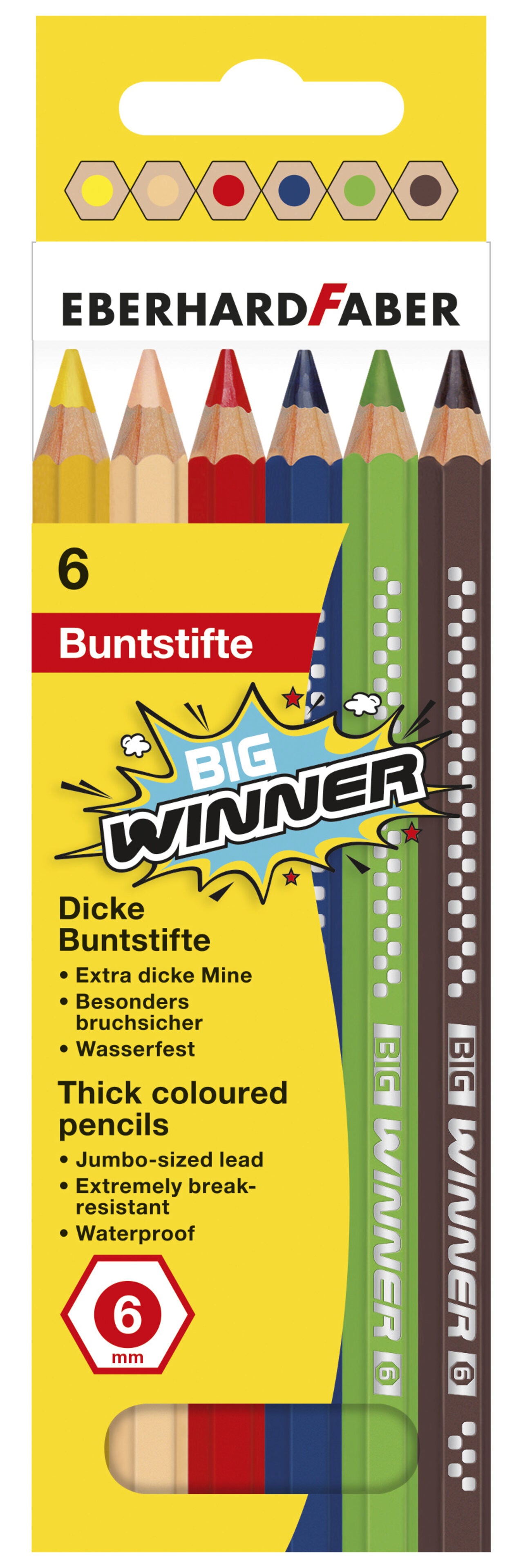 EBERHARD FABER BIG Winner Buntstifte 6er Etui