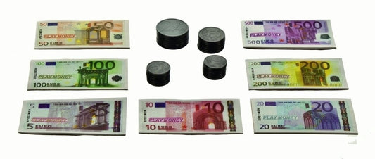 FUNTOYS Spielgeld Set - 105 Euro Scheine & 30 Münzen für Kinder