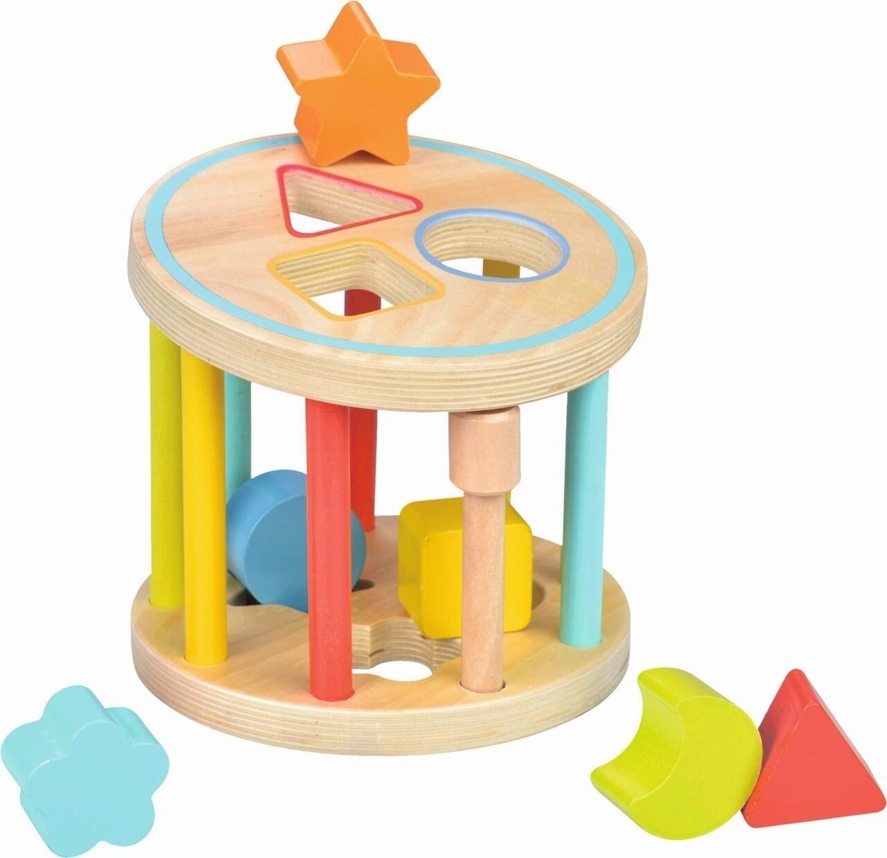 FUNTOYS Mein erster Sortierkäfig - Lernspielzeug aus Naturholz