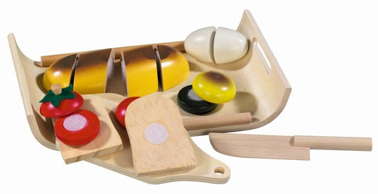 FUN Holz-Lebensmittelset - Spielküche Zubehör für Kinder