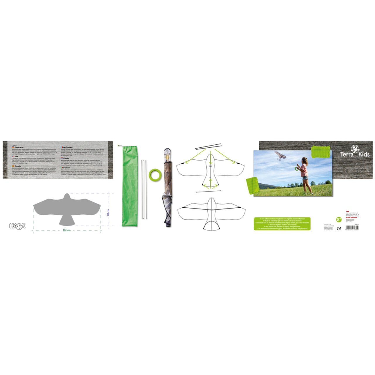 HABA Terra Kids Flugdrachen Outdoor-Spielzeug - 1 Stück