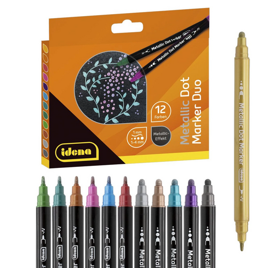 Idena Marker Metallic Dot DUO 12 Stück