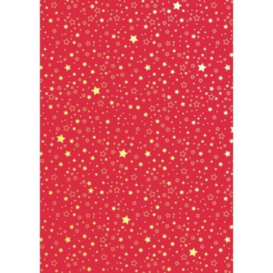 Motivkarton Sterne rot-gold A4 240g/m² hochglänzend