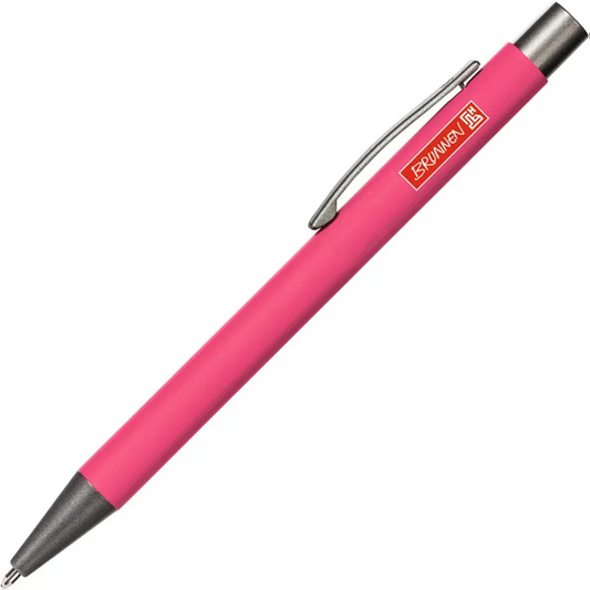 BRUNNEN Kugelschreiber Colour Code - Soft Touch Druckmechanik mit Metallclip - 6 Stück