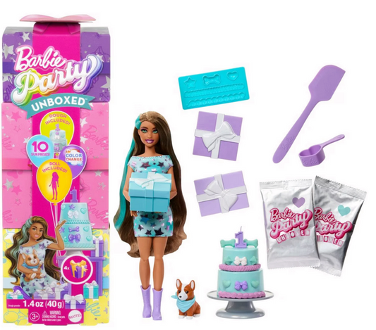 Barbie Party Unboxed Haustier Geburtstag – 1 aus 3 zufällig