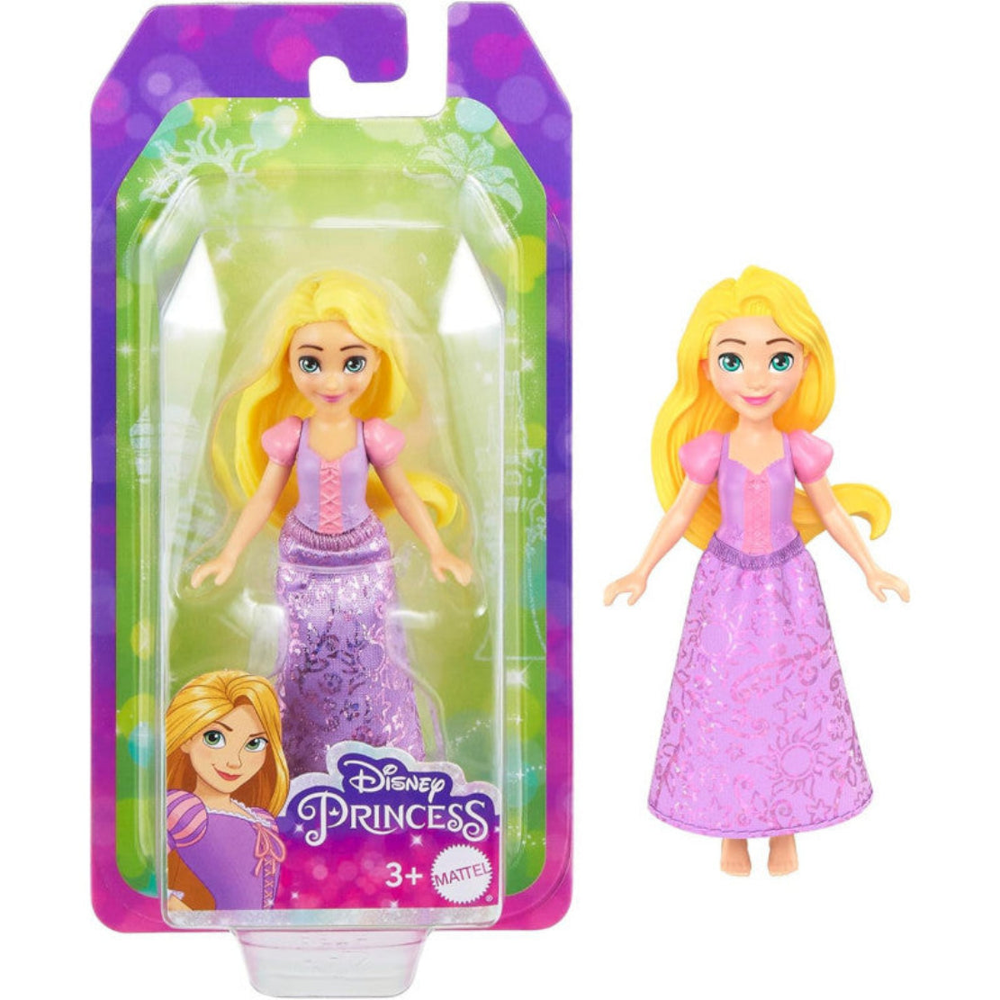 Disney Prinzessin Rapunzel Puppe - beweglich & glitzernd