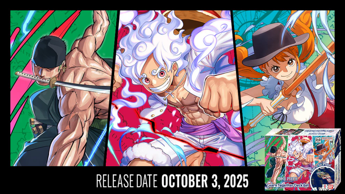 One Piece Card Game - 3 Starter Decks Set mit Luffy, Zoro & Nami