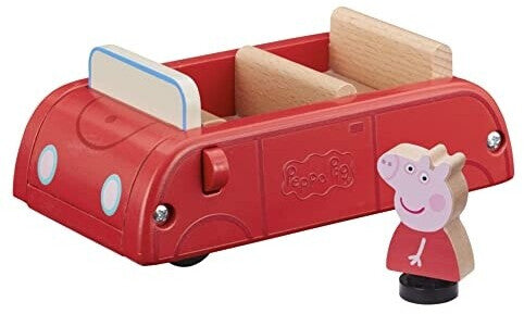 BOTI Peppa Pig Holz-Familienauto - Schiebespielzeug für Kleinkinder ab 18 Monaten