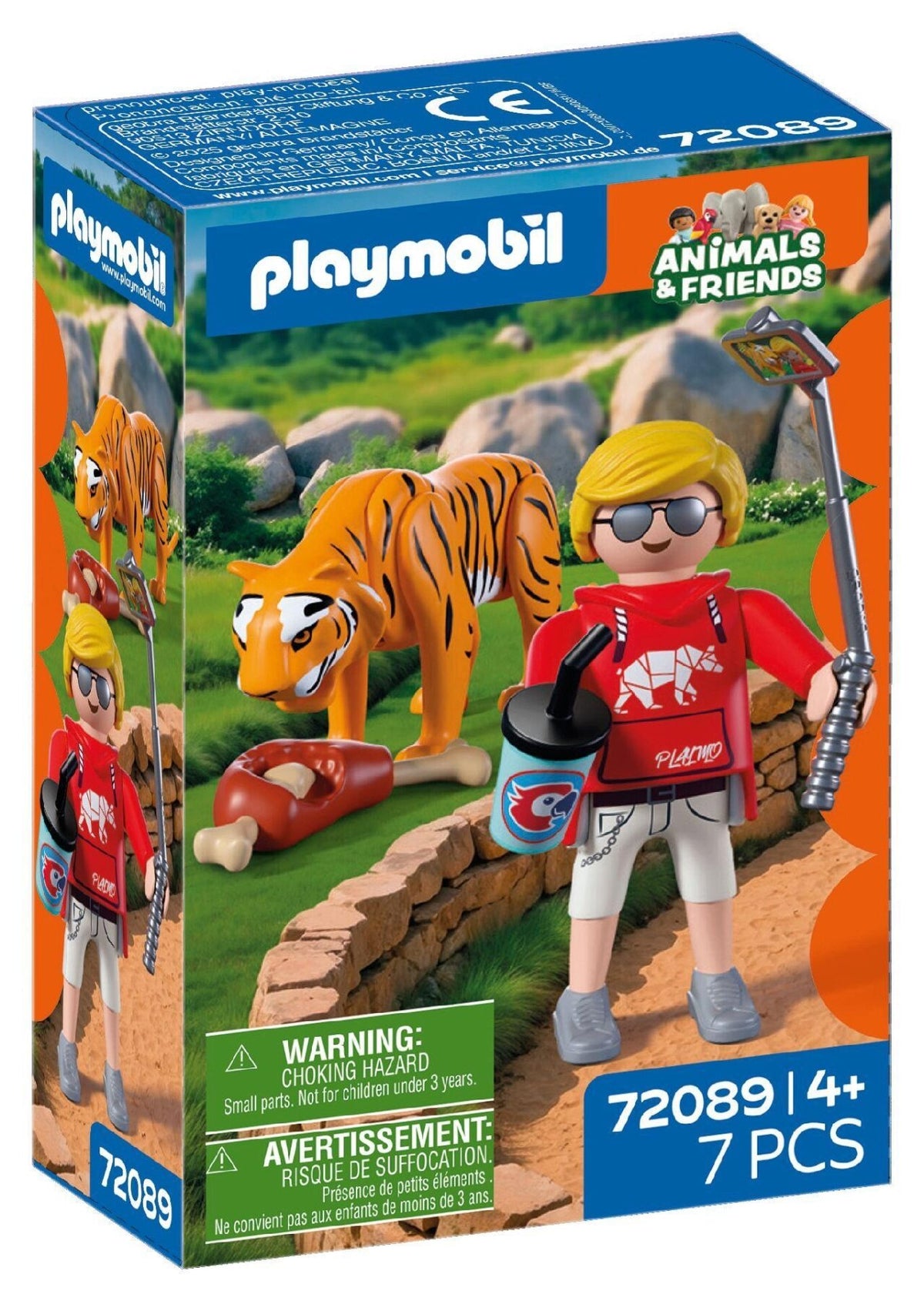 PLAYMOBIL® 72089 Zoo: Tiger und Besucher – Spielfiguren-Set