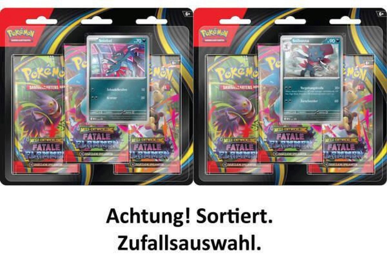 Pokémon Mega-Entwicklung Fatale Flammen 3-Pack Blister