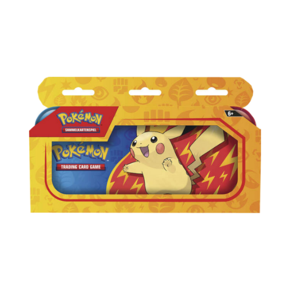 Pokemon *Pikachu Artwork* Stifte-Dose zur Einschulung 2023 - 2 Booster Packs (deutsch)