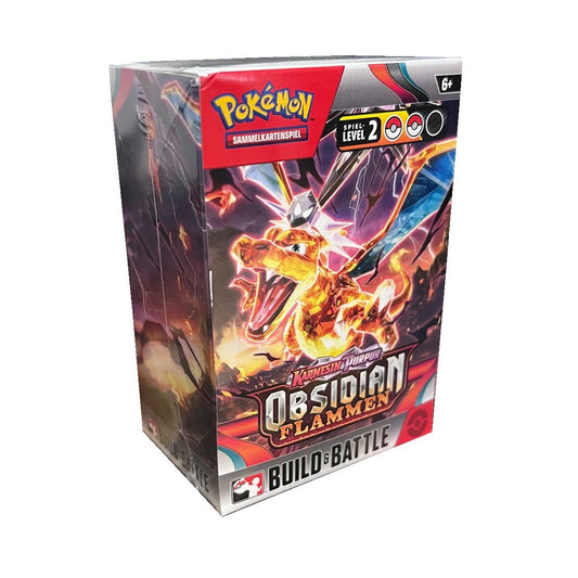 Pokémon Sammelkartenspiel Obsidian Flammen Prerelease Set - 4 Booster Packs Deutsch !- Glurak Artwork -!