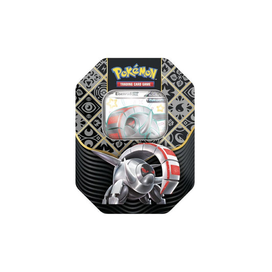 Pokemon Karmesin & Purpur Paldeas Schicksale Eisenrad ex Tin Box (deutsch) - 4 Booster Packs