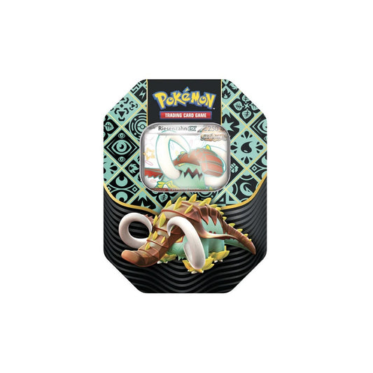 Pokemon Karmesin & Purpur Paldeas Schicksale Riesenzahn ex Tin Box (deutsch) - 4 Booster Packs