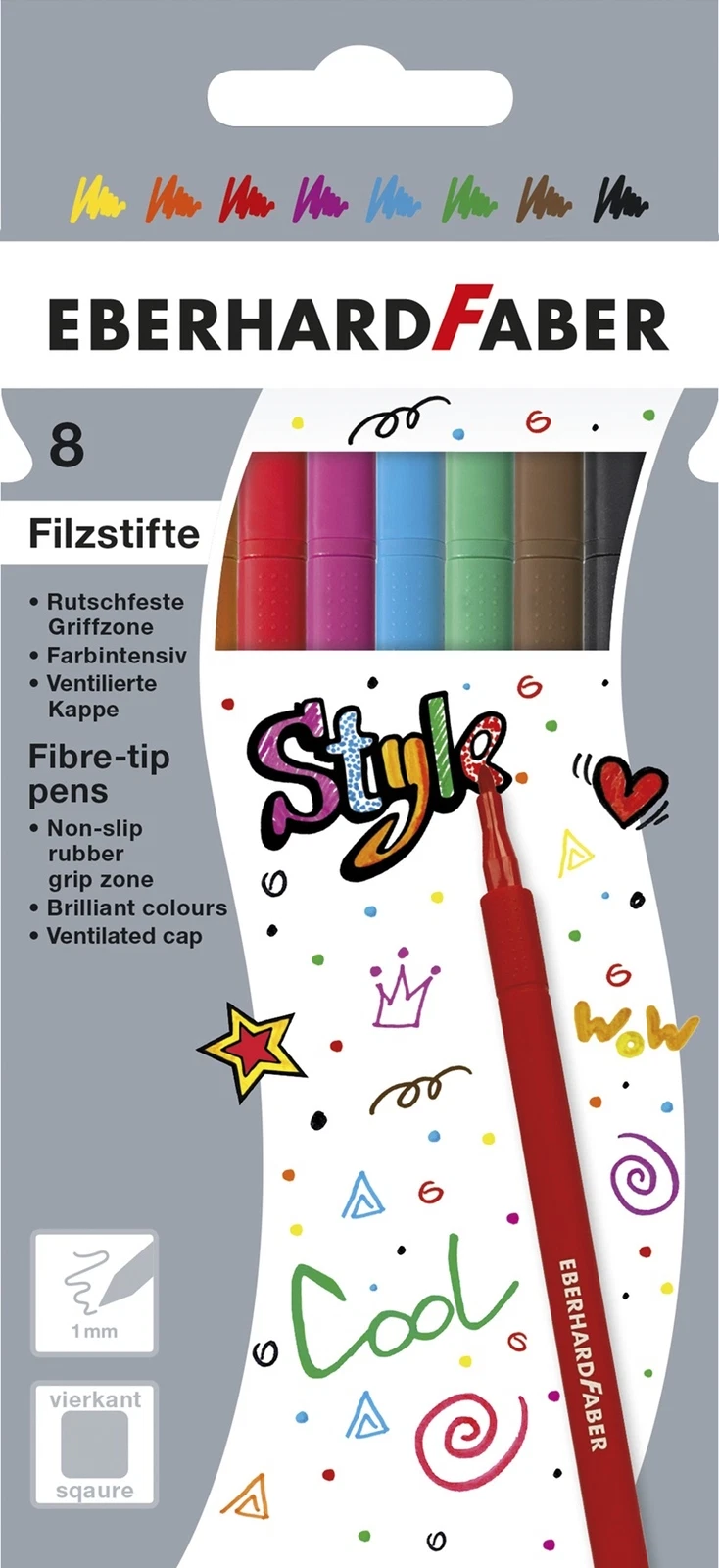 Eberhard Faber Filzstifte 8er-Set