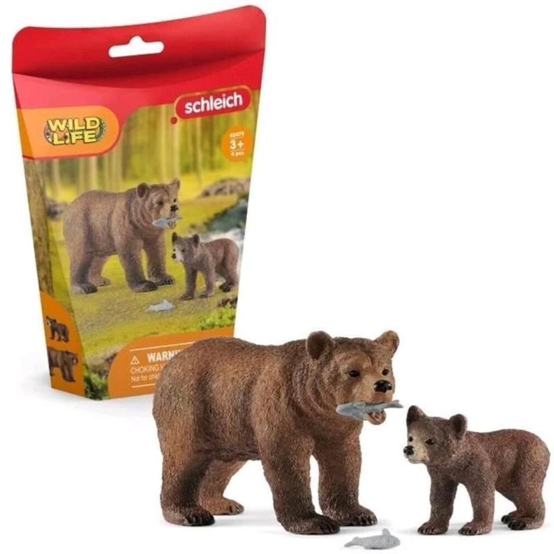 Schleich Wild Life Grizzlybär-Mutter mit Jungem 42473