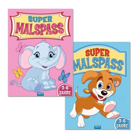 TRÖTSCH Malbuch Super Malspass - 48 bunte Abenteuer für kleine Künstler ab 3 Jahren
