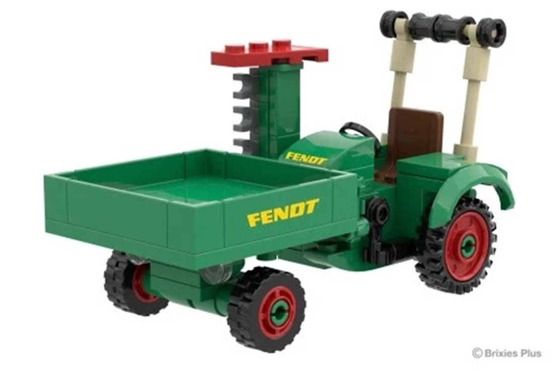 BRIXIES Plus Fendt GT Traktor Bausatz - Detailgetreues Bauvergnügen für kleine Landwirte