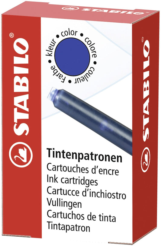 STABILO Tintenpatronen blau löschbar 6er Pack