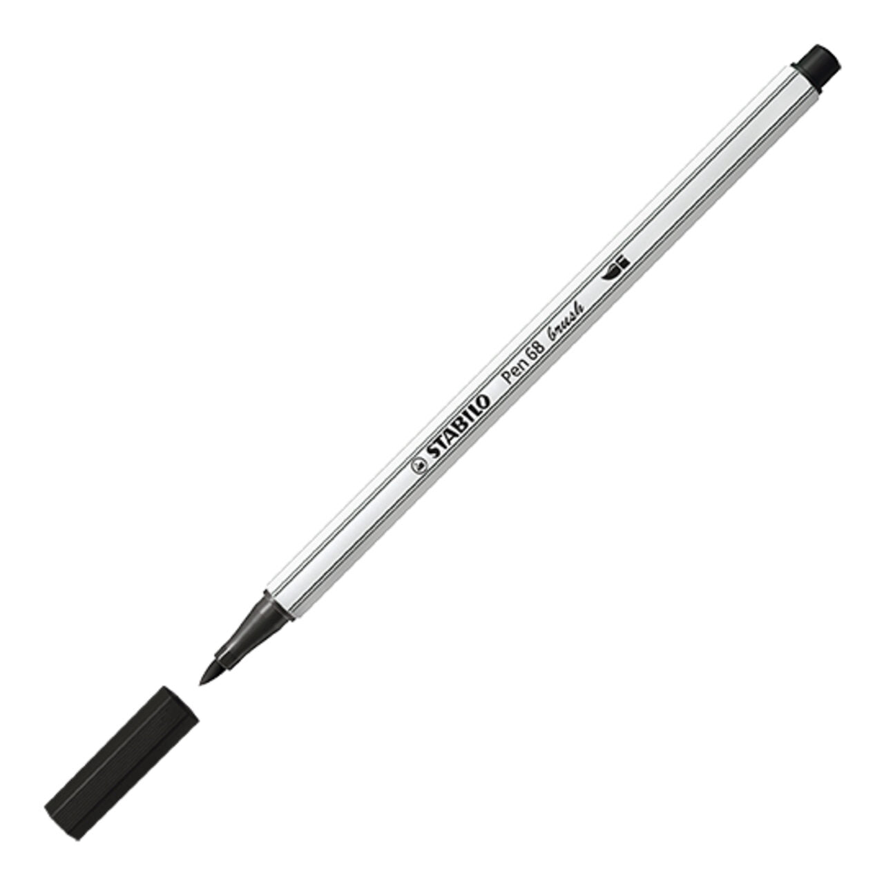 STABILO Pen 68 brush – Einzelstift Schwarz