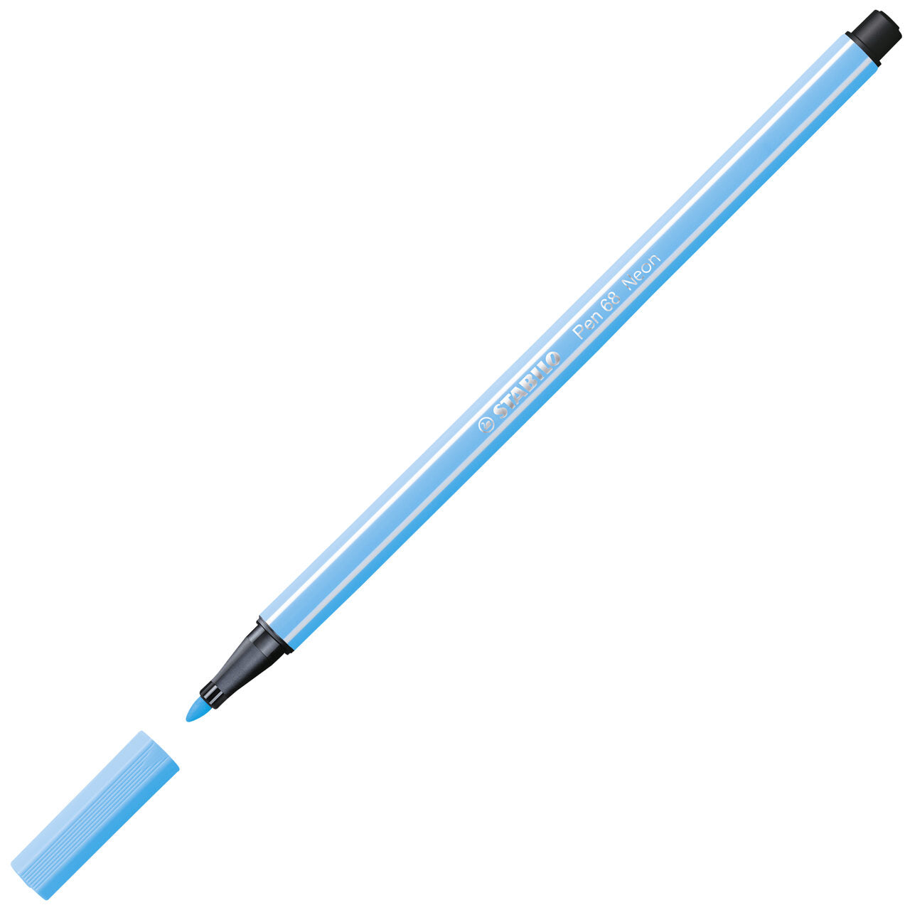 STABILO Pen 68 Filzstift leuchtfarbenblau – 1 mm