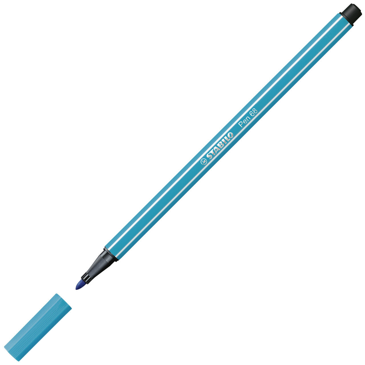 STABILO Pen 68 Filzstift hellblau – 1 mm Einzelstift