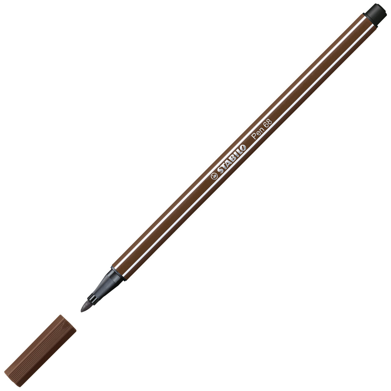STABILO Pen 68 Filzstift braun – 1 mm Einzelstift