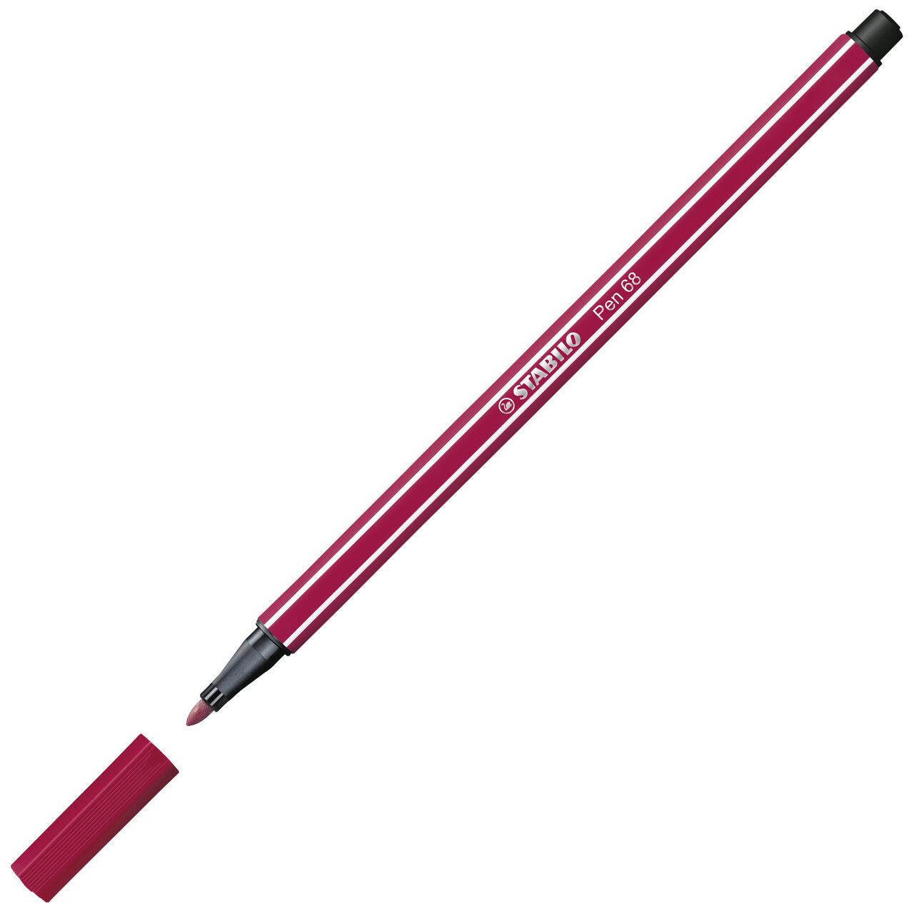 STABILO Pen 68 Filzstift dunkelrot – 1 mm Einzelstift