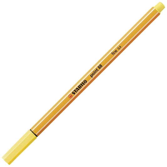 STABILO point 88 Fineliner - Präzise 0,4mm Spitze in Gelb