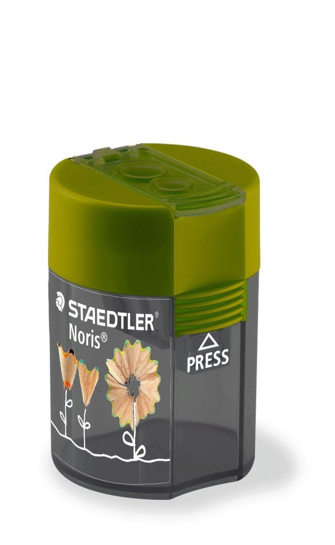 STAEDTLER Noris 512 Doppelspitzdose rund olivgrün/grau