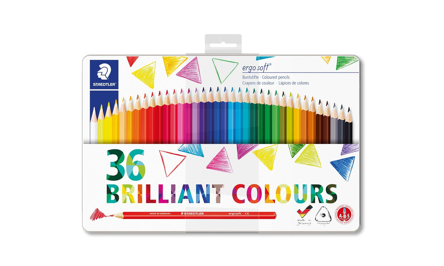 STAEDTLER ergosoft 157 Buntstifte 36 Farben Metalletui