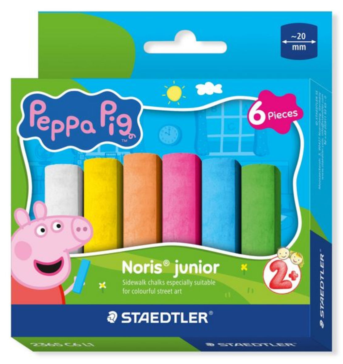 STAEDTLER Straßenmalkreide Noris junior Peppa Pig – 6 Farben