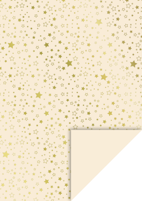 Karton A4 Sterne creme-gold - 4-Sterne-Qualität BRUNNEN