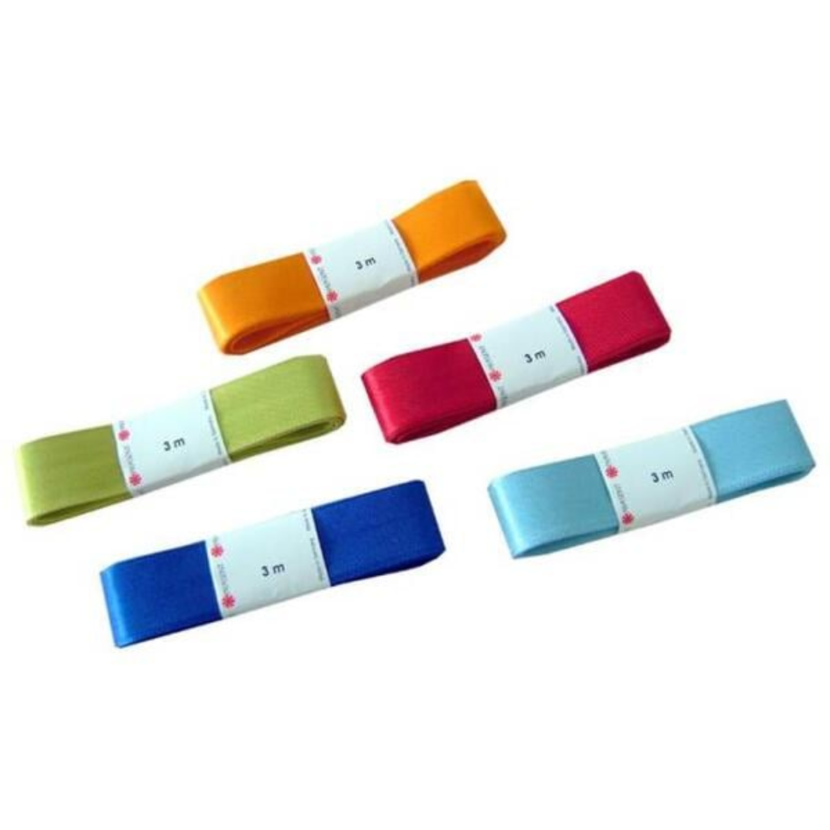 PRÄSENT 1x Seidenband Strängchen 25mm mehrfarbig