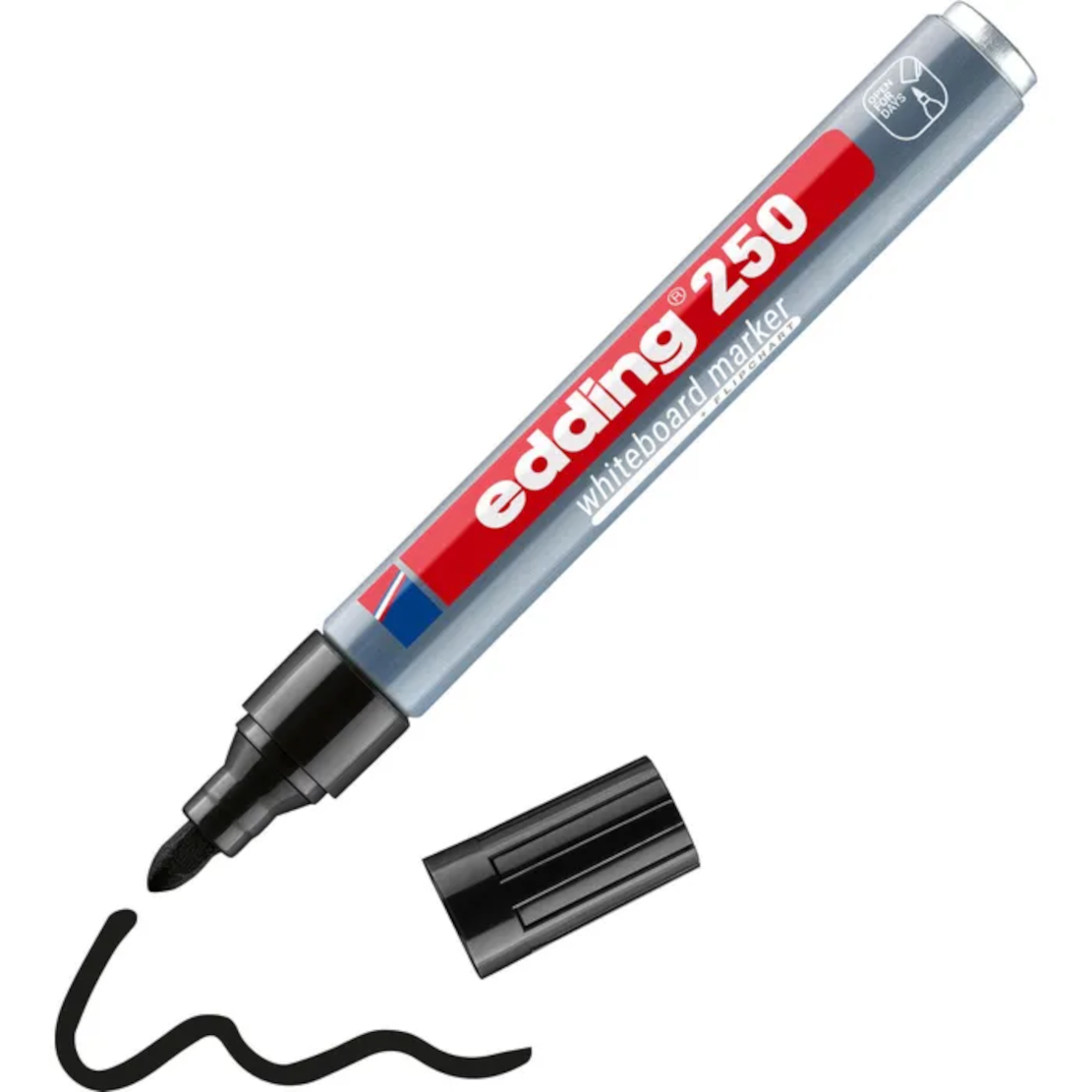 edding 250 Whiteboardmarker schwarz – Rundspitze 1,5–3 mm