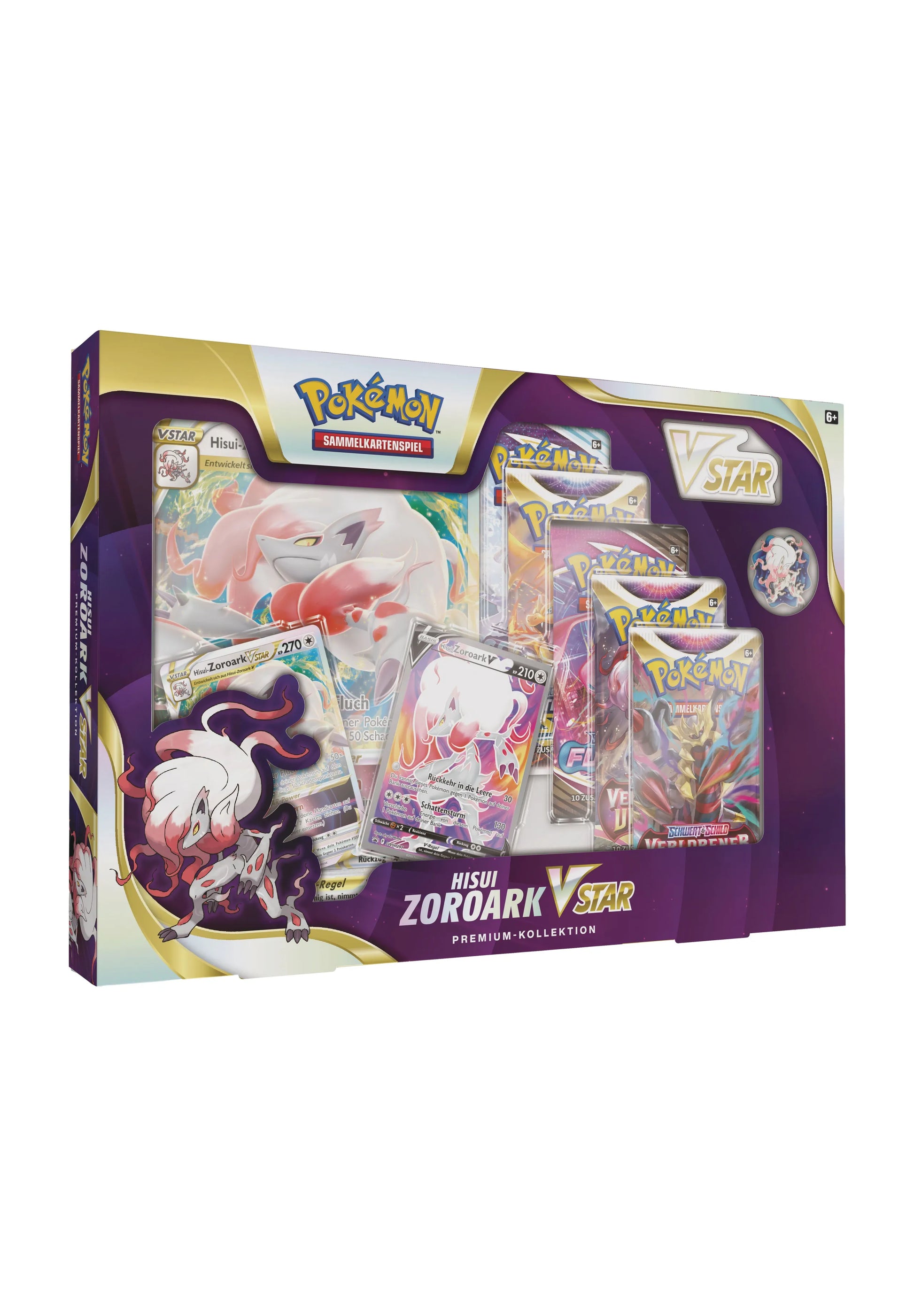 Pokemon Hisui-Zoroark VStar Premium Kollektion (deutsch) - Deutsches Sammelkartenspiel - 5 Booster Packs - Peer Online Shop