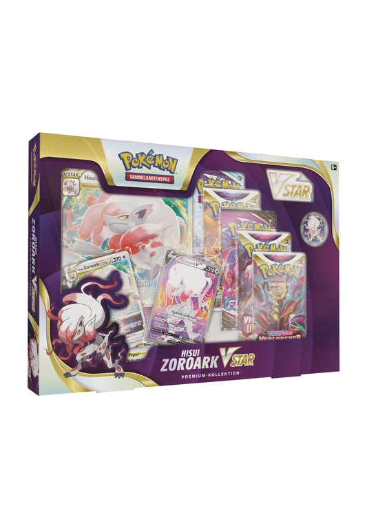 Pokemon Hisui-Zoroark VStar Premium Kollektion (deutsch) - Deutsches Sammelkartenspiel - 5 Booster Packs - Peer Online Shop