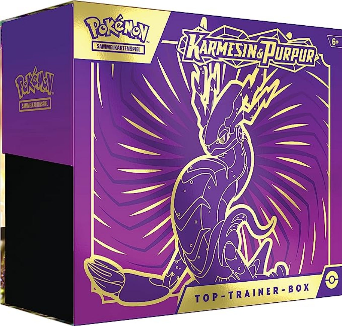Pokemon Karmesin & Purpur SV1DE Top Trainer Box Miraidon (deutsch) - 9 Booster Packs