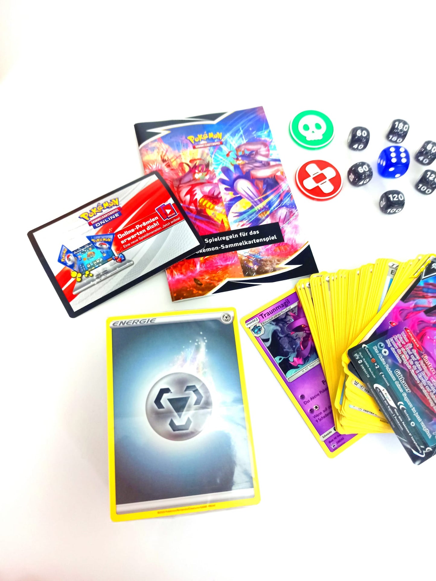 150+ Pokémon-Karten + 65 Sleeves + Spielanleitung Deutsch - Deckbau-Box Sortiment für Anfänger Beginner Starter