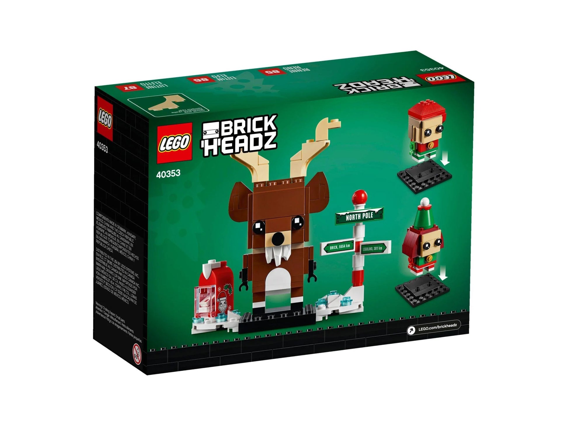 LEGO® BrickHeadz 40353 Rentier und Elfen - 281 Teile - Peer Online Shop