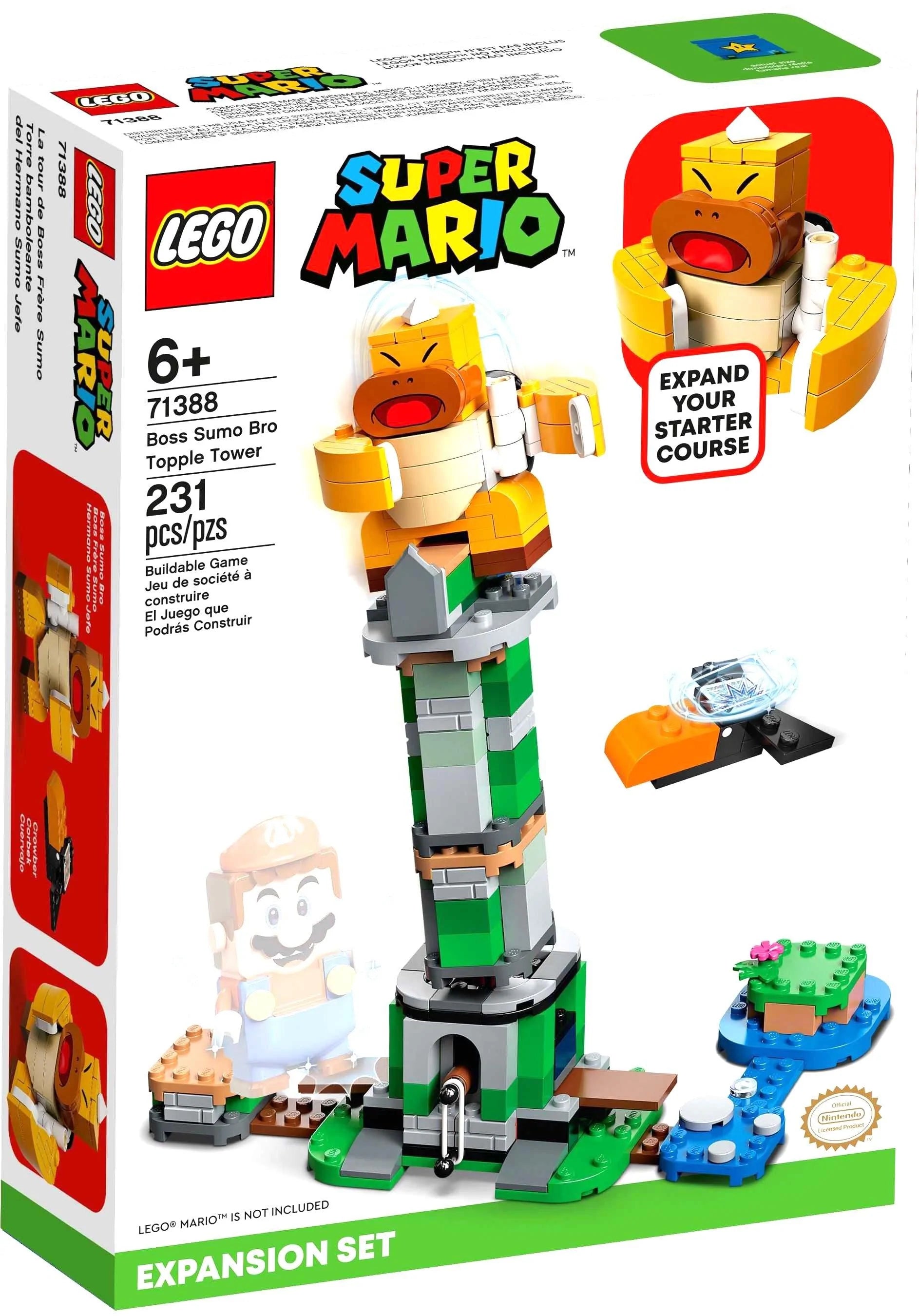 LEGO® Super Mario 71388 Kippturm mit Sumo-Bruder-Boss – Erweiterungsset - 231 Teile - Peer Online Shop