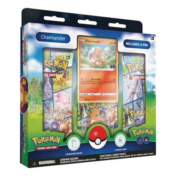 Pokémon GO: Pin Box Charmander - english trading cards - 3 Pokemon Boosterpacks - Peer Online Shop