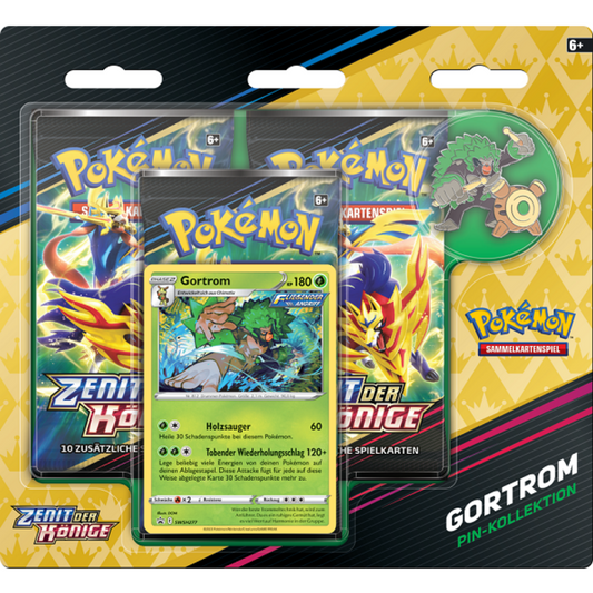 Pokémon - Zenit der Könige: Pin Kollektion - Gortrom (deutsch) - 3 Booster Packs