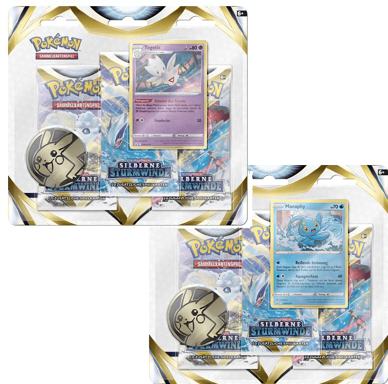 Pokémon - Silberne Sturmwinde Blister - (deutsch) zufällige Auswahl - 3 Boosterpacks - Peer Online Shop